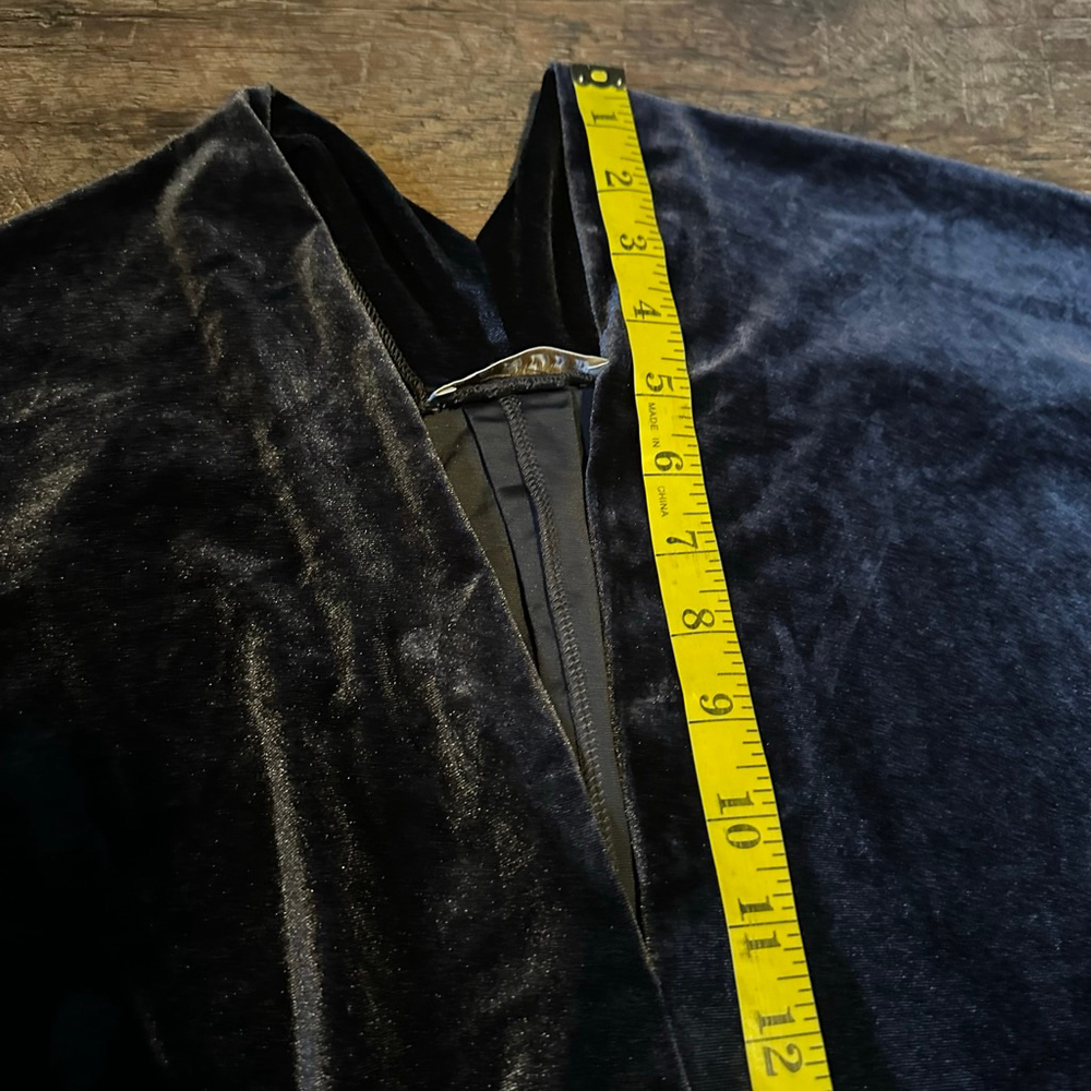 Women's KARLIE Black Velvet Tunic Top S - Picture 8 of 9